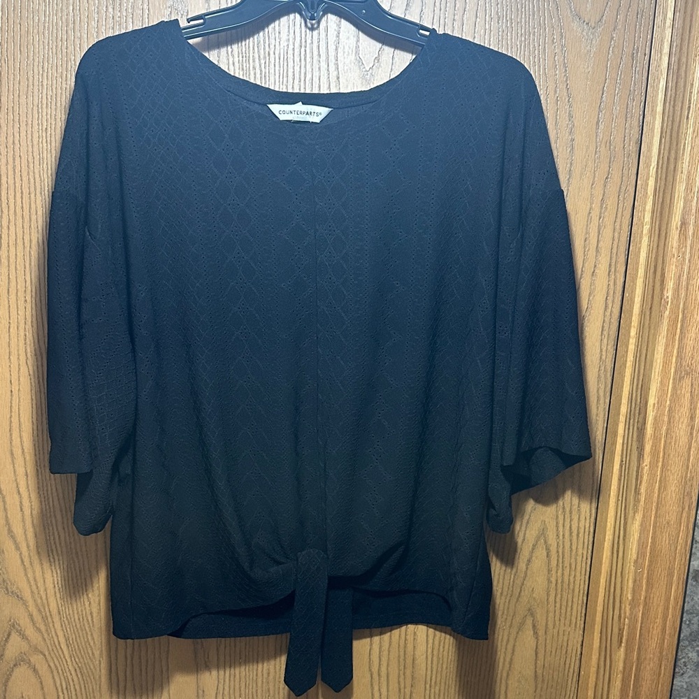 Counterparts Women's Black Diamond Pattern Blouse